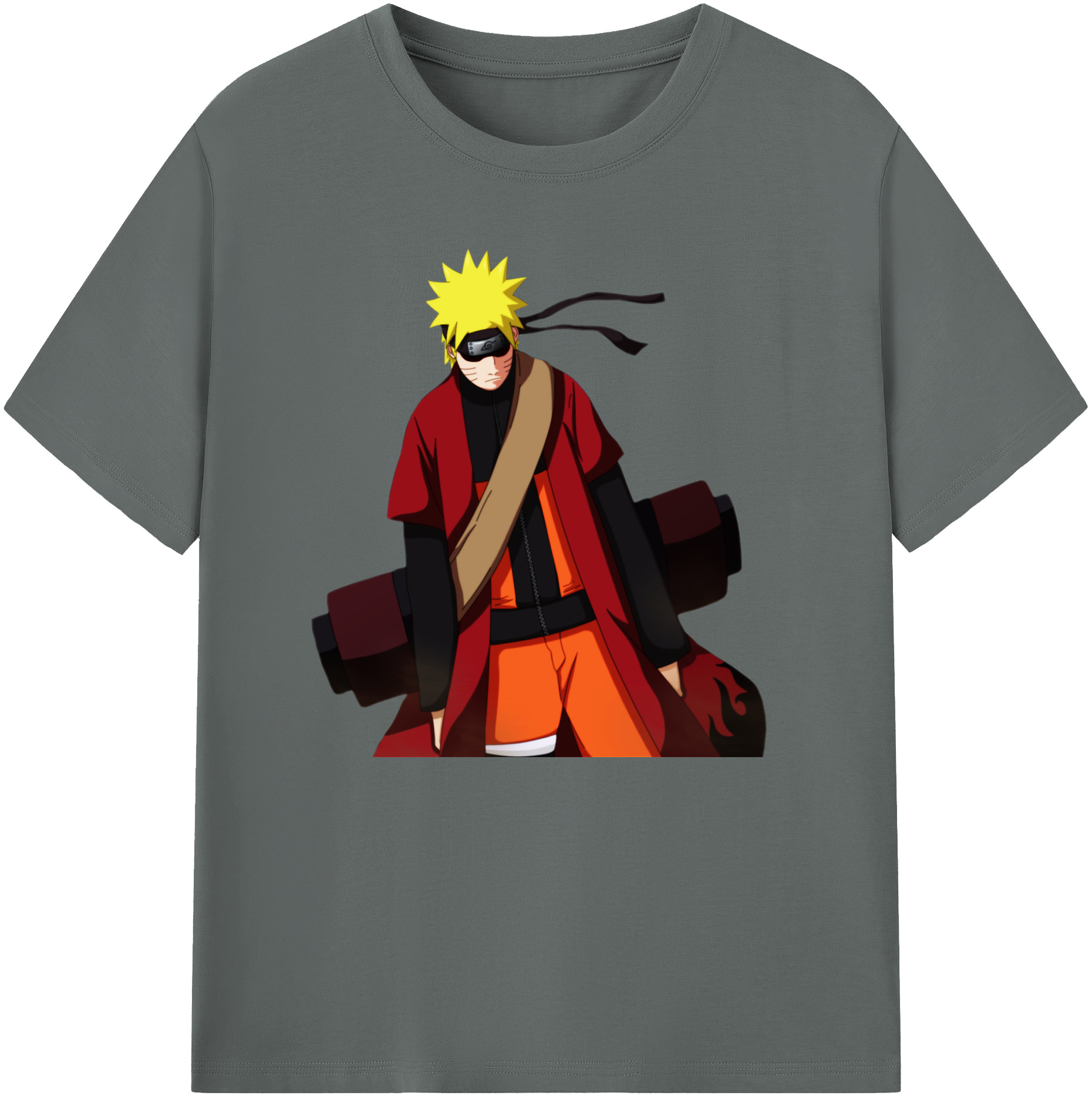 （画像用） NARUTO -ナルト- うずまき ナルト Uzumaki Naruto 綿100％ メンズ半袖Tシャツ｜肌触りやわらか＆通気性